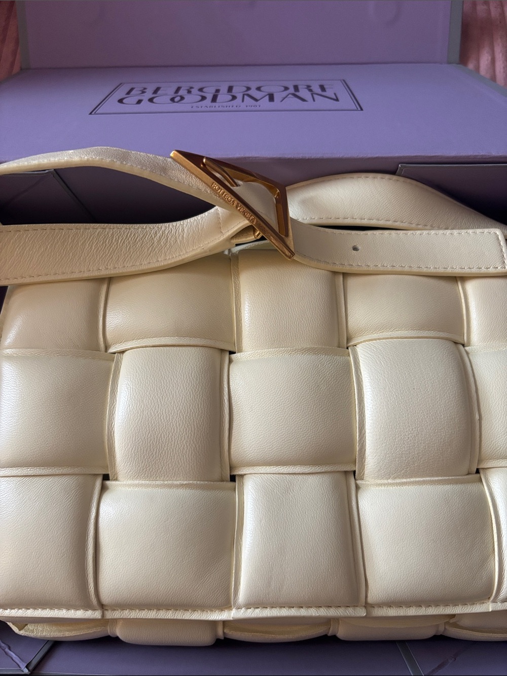 Bottega Veneta Butter Yellow Padded Cassette Shoulder Bag